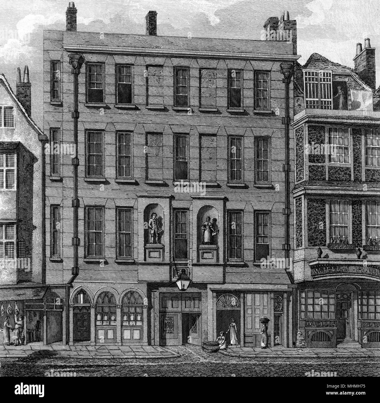 Bishopsgate Workhouse 1819 Stock Photo
