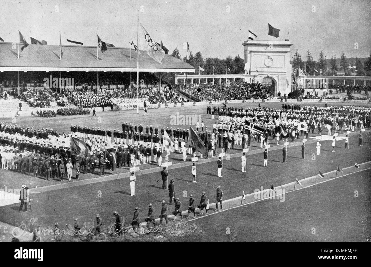 Opening ceremony        Date: 14 August 1920 Stock Photo