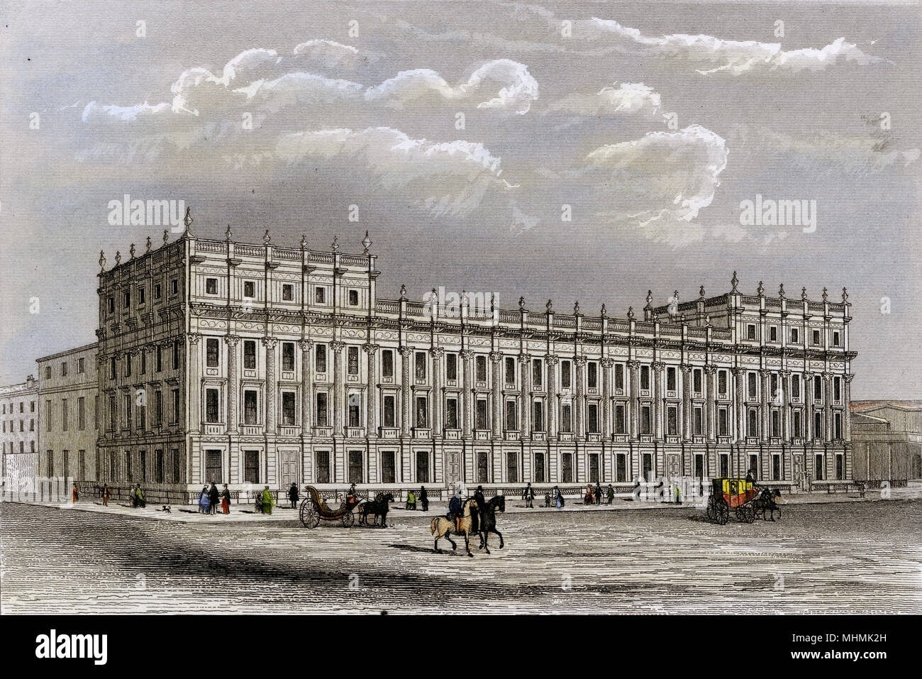 The Treasury, Whitehall        Date: circa 1835 Stock Photo