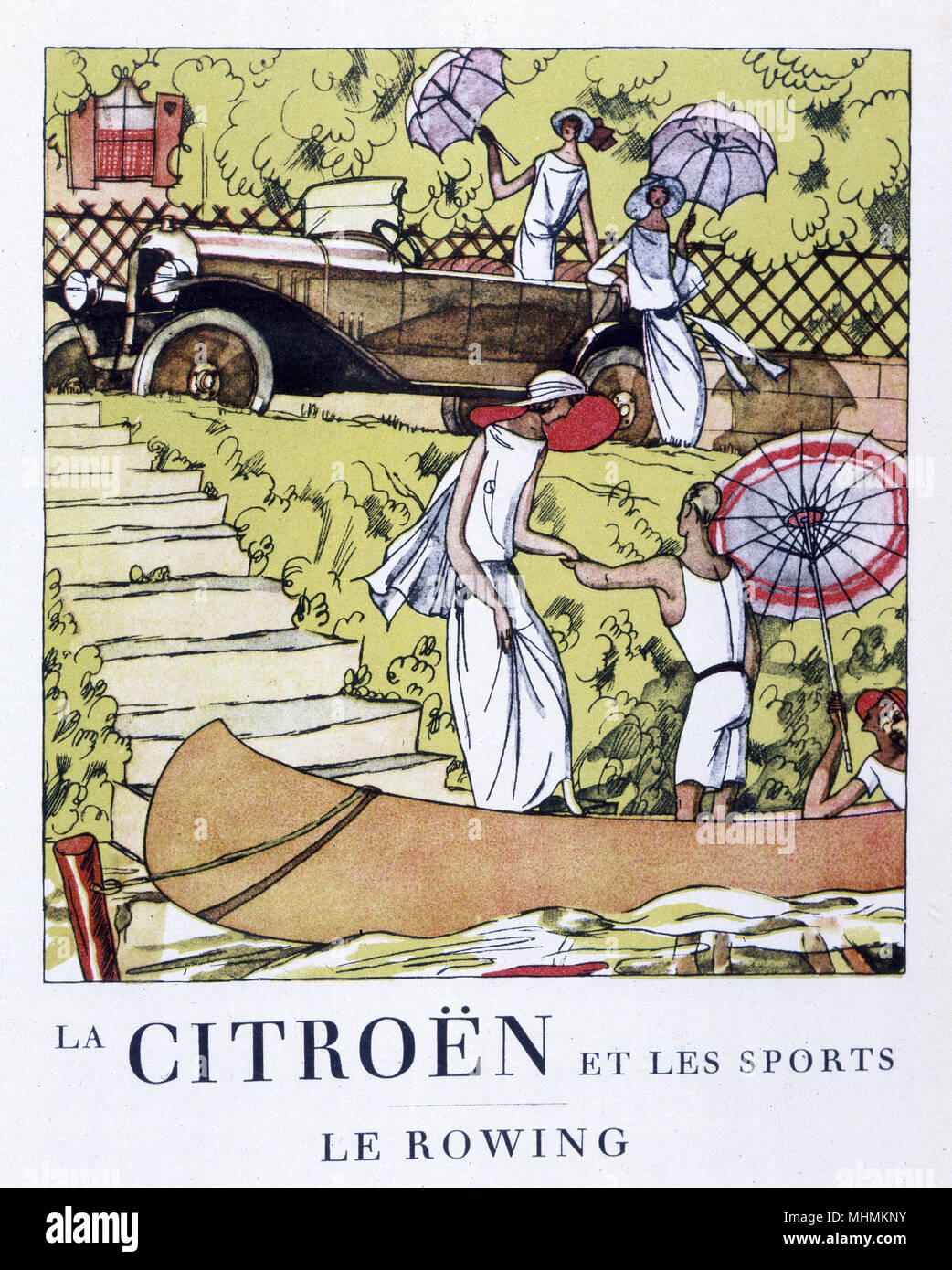 LE ROWING 1922 Stock Photo