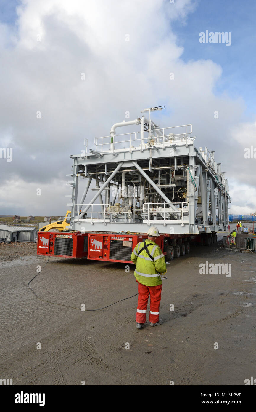 Total Laggan Tormore gas plant under construction in the Shetland Isles