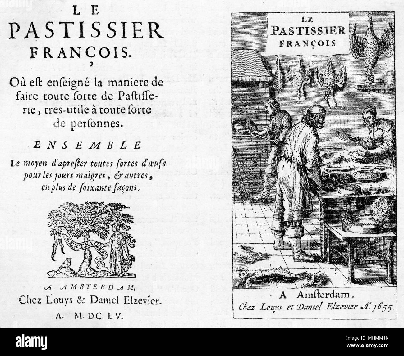 FRENCH PASTRY BOOK C17 Stock Photo - Alamy