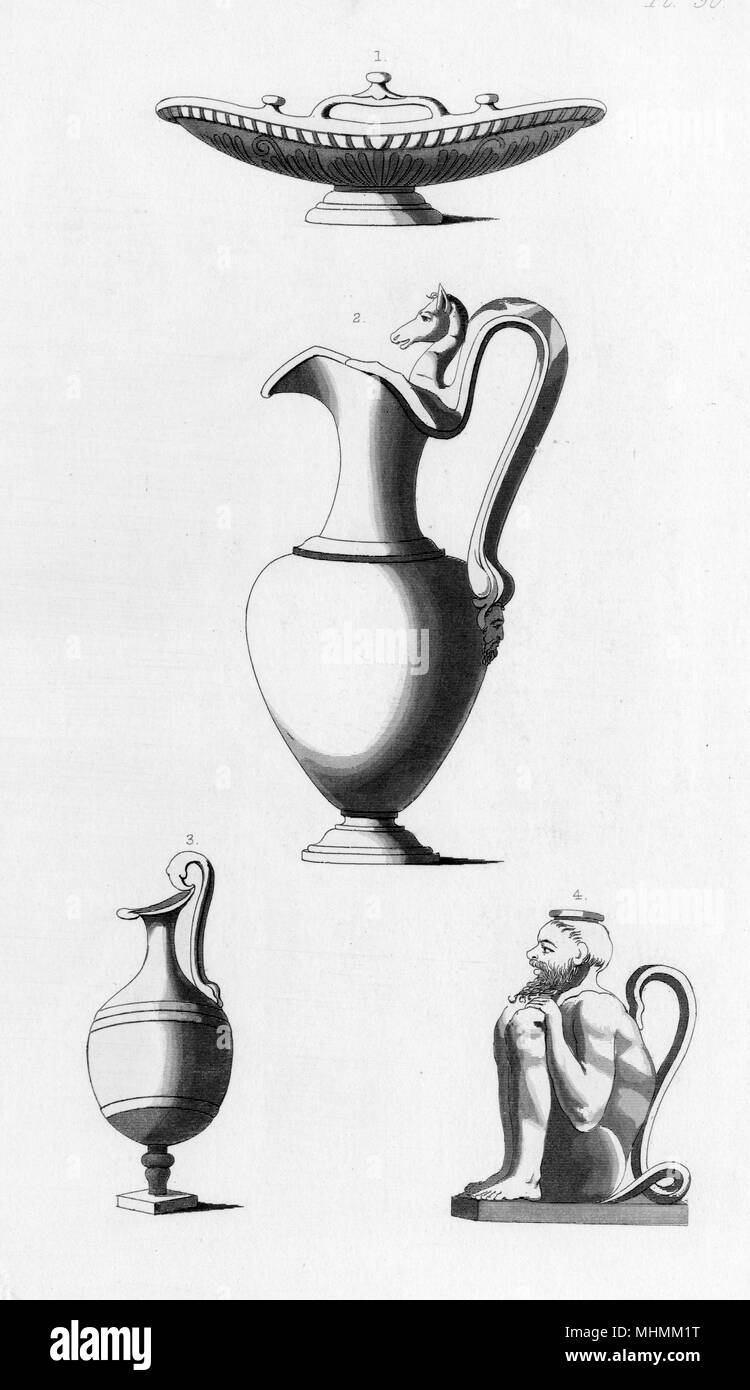 FOUR ROMAN WINE VESSELS Stock Photo Alamy