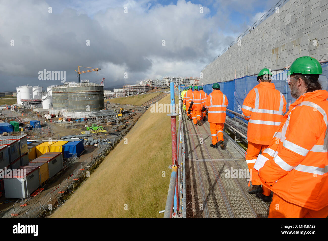 Total Laggan Tormore gas plant under construction in the Shetland Isles