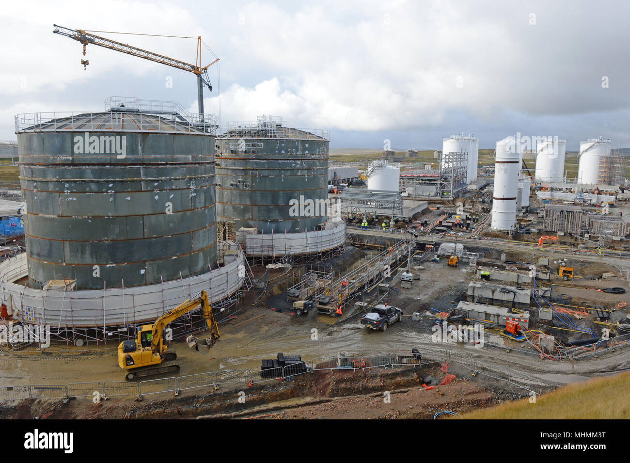 Total Laggan Tormore gas plant under construction in the Shetland Isles