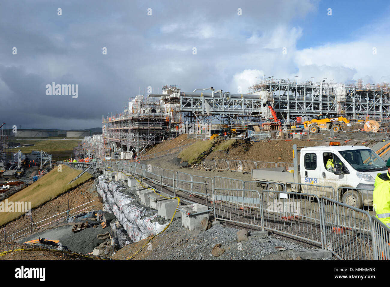 Total Laggan Tormore gas plant under construction in the Shetland Isles