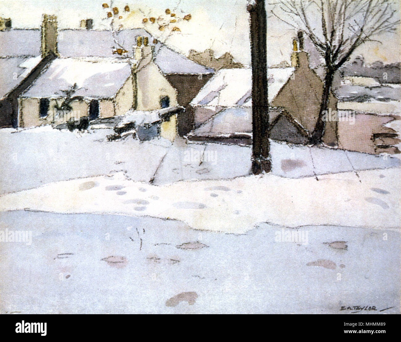 VILLAGE IN WINTER Stock Photo - Alamy