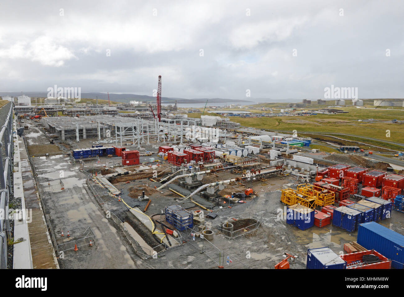 Total Laggan Tormore gas plant under construction in the Shetland Isles