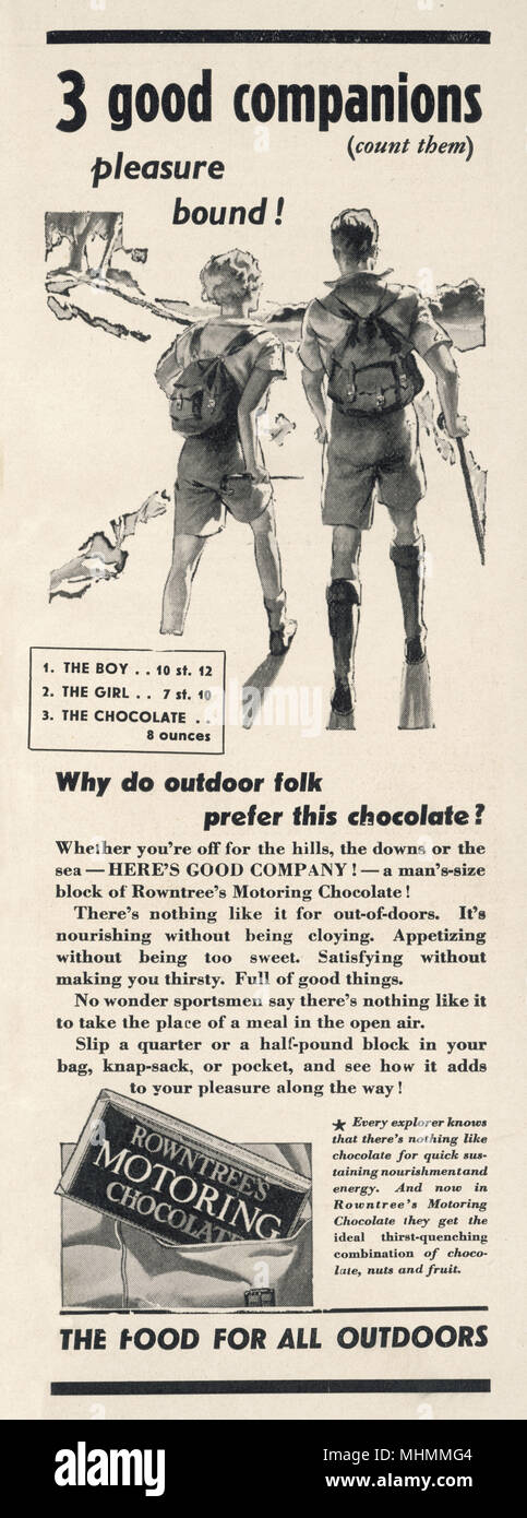 ROWNTREES CHOCOLATE AD Stock Photo