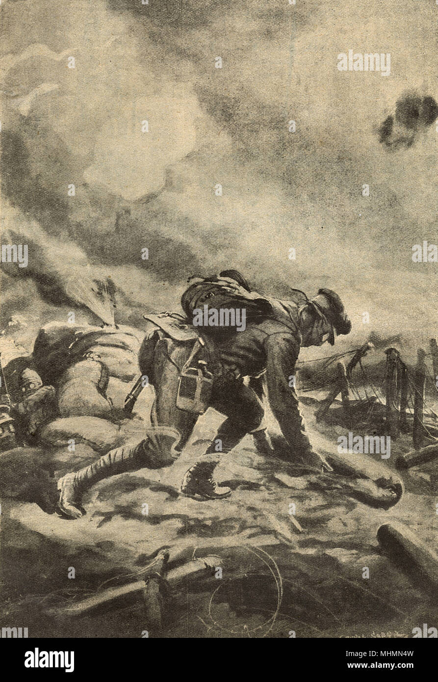 Corporal James Lennox Dawson Vc Of The Royal Engineers 11 1967 Pictured Performing The Action For Which He Was Awarded The Victoria Cross In October 1915 His Citation Reads On 13 October 1915 Corporal James Lennox Dawson Vc Of The Royal Engineers 11 1967 Pictured Performing The Action For Which He Was Awarded The Victoria Cross In October 1915 His Citation Reads On 13 October 1915