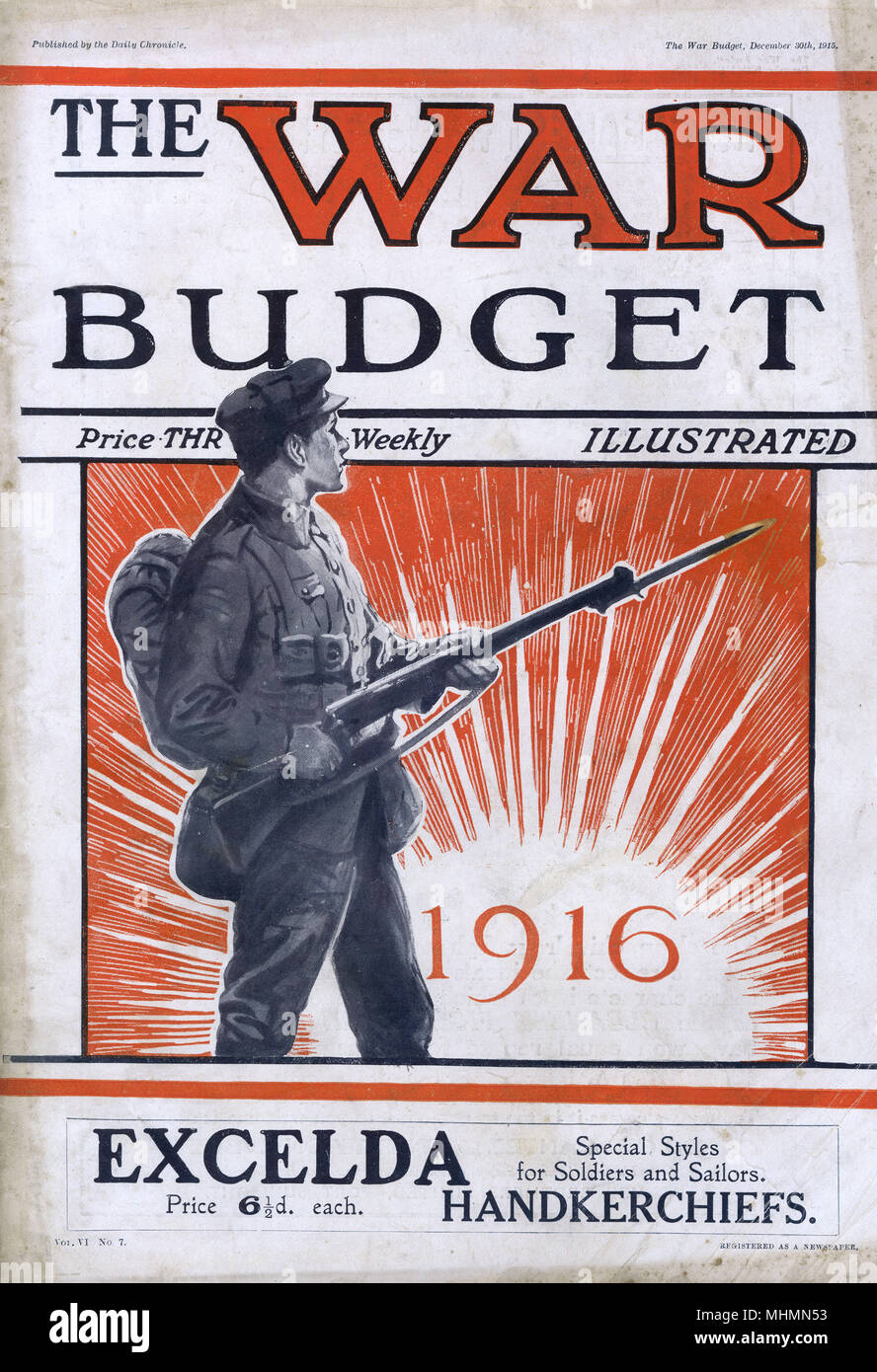 War Budget cover - 1916 Stock Photo