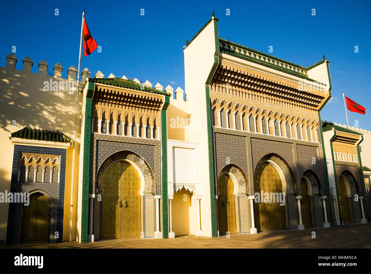 Fes, Morocco; Royal Palace, Ville Nouvelle Stock Photo