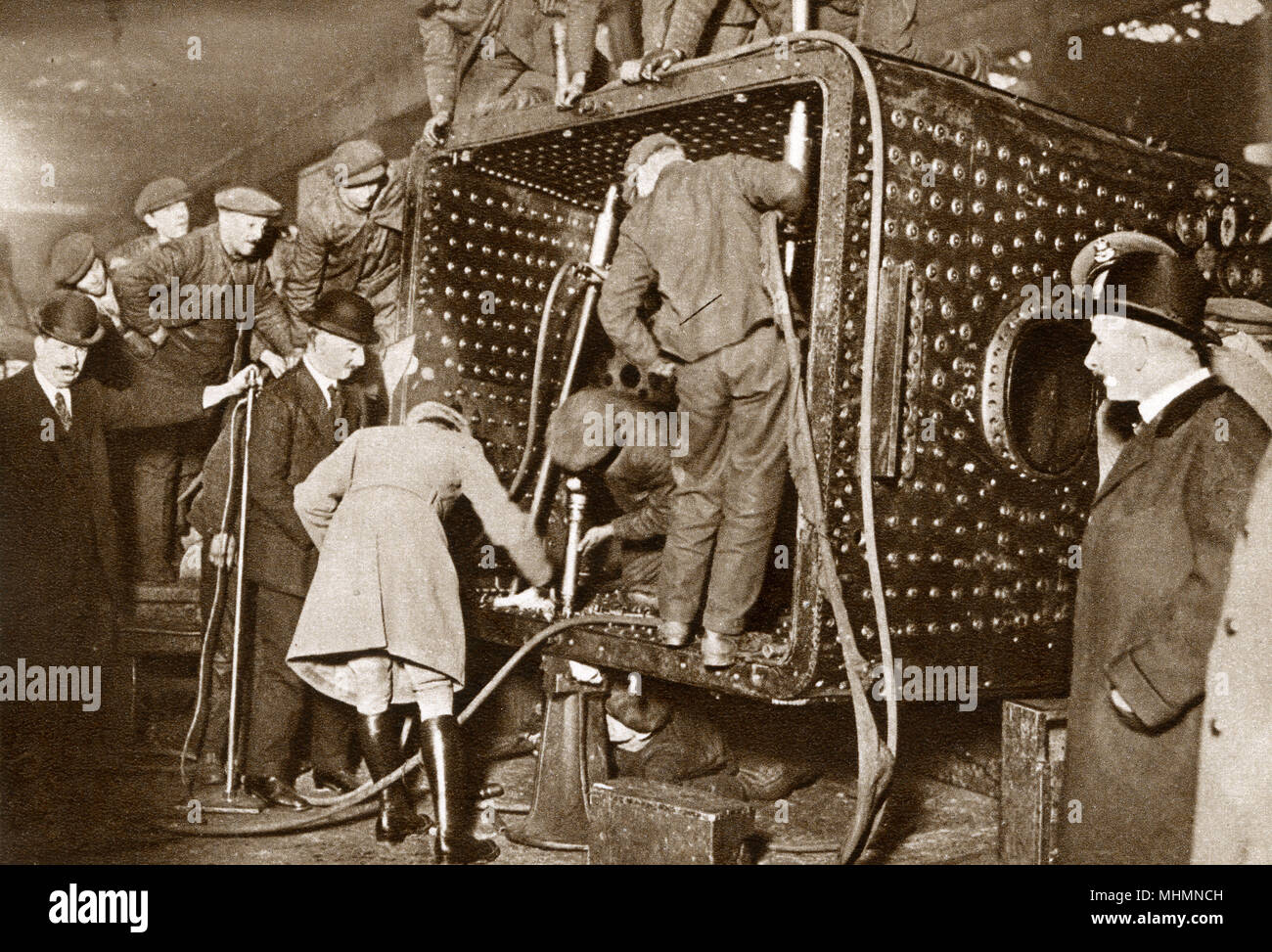 Prince Albert drilling Hyde Park Works, Glasgow Stock