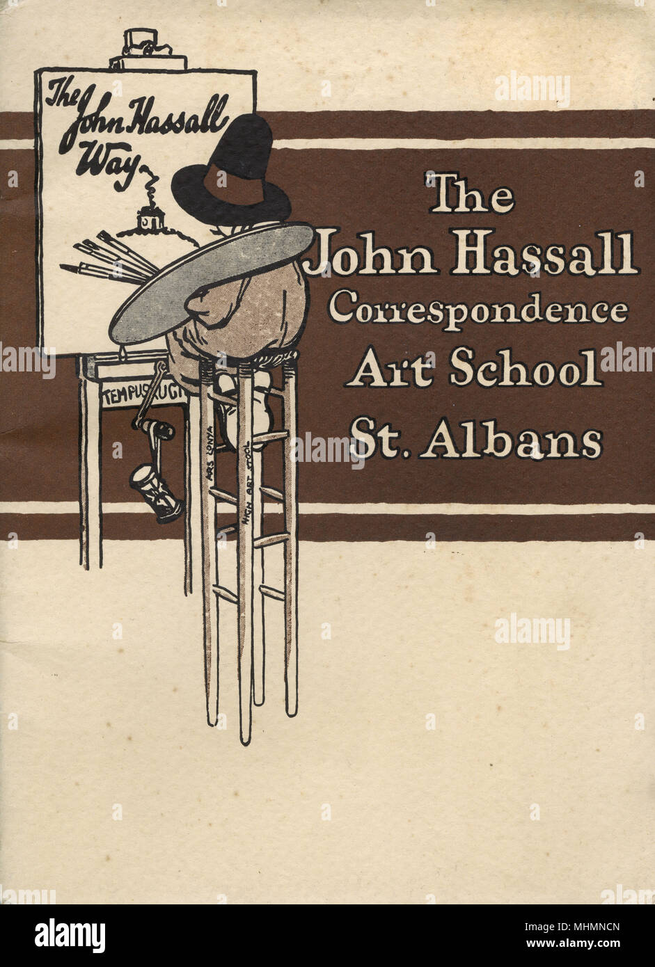 John Hassall Correspondence Art School brochure Stock Photo