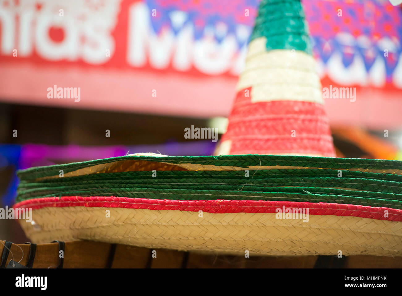 sombrero hat for sale on display stand Stock Photo Alamy