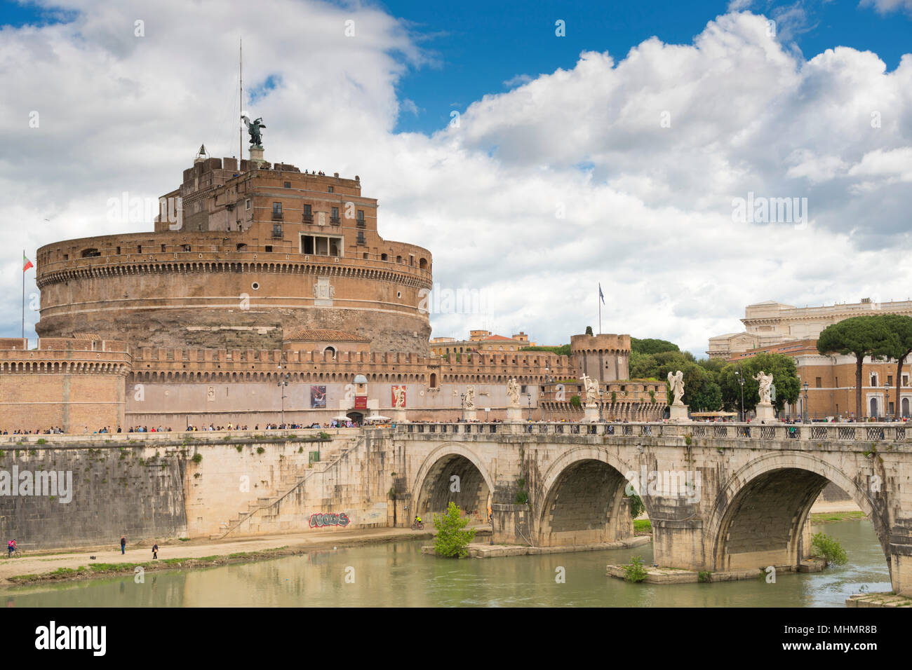 Castle sant'angelo summer home of pope francis in Rome Stock Photo - Alamy