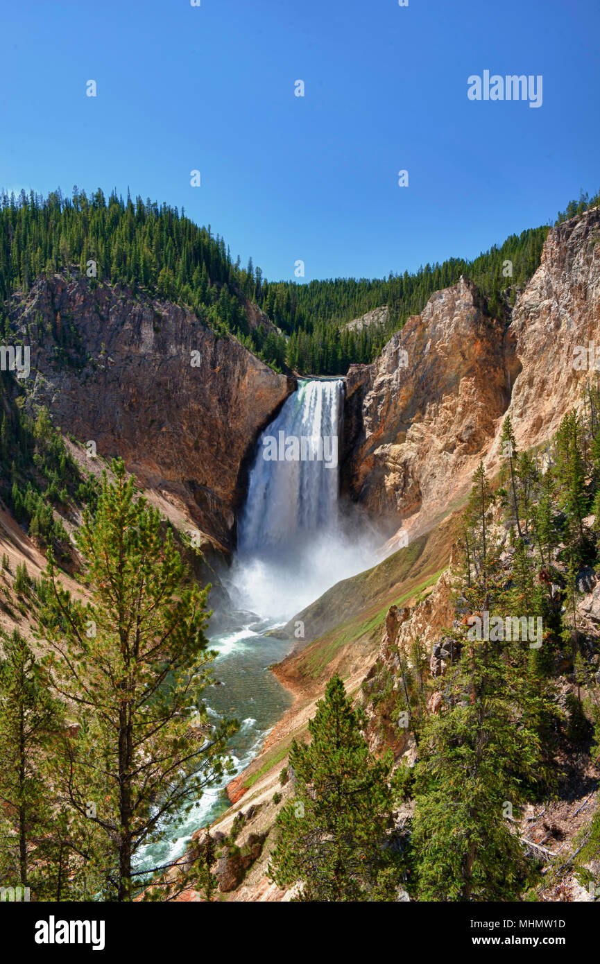 Yellowstone Canyon view landscape panorama Stock Photo - Alamy