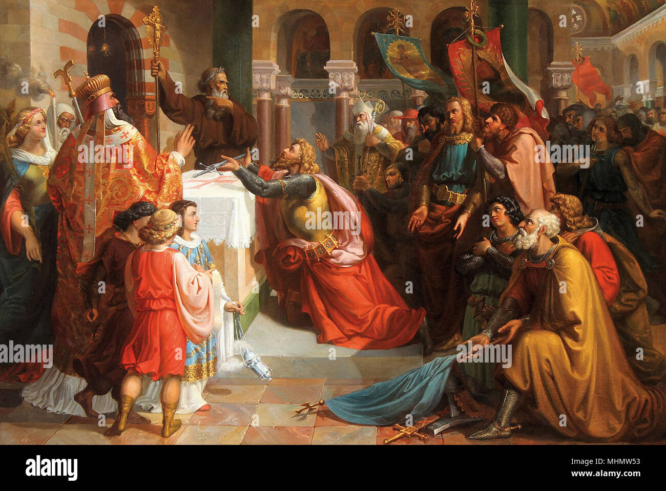 Schonbrunn Karl Godfrey of Bouillon Dedicates His Sword to the