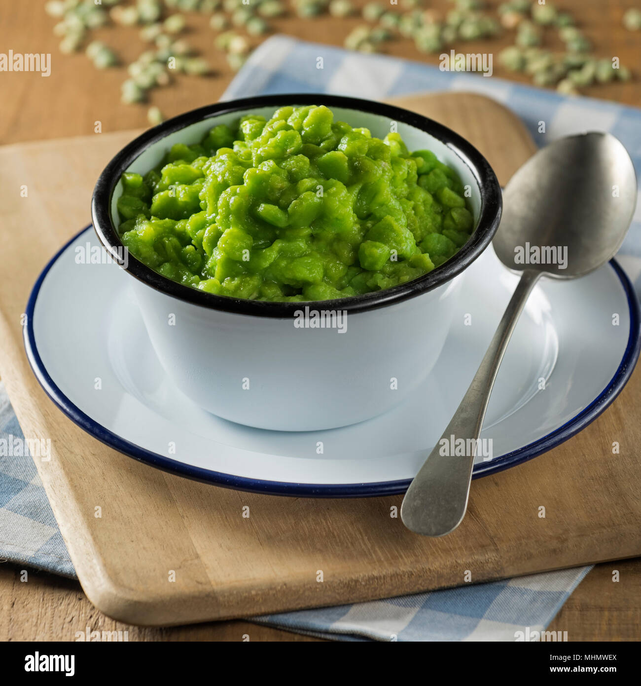 Mushy peas. Food UK Stock Photo