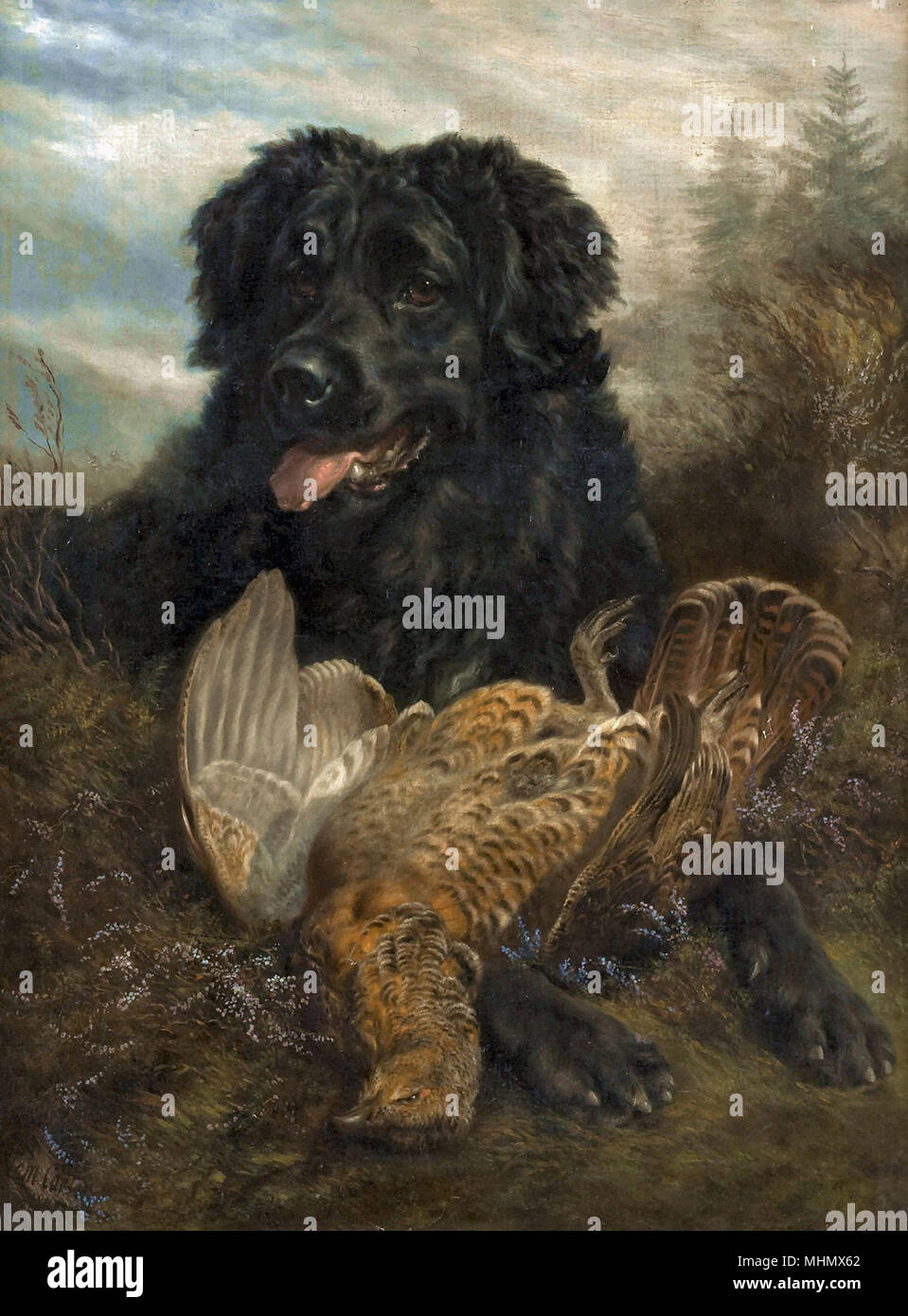 Carter Samuel - Hunting Dog With His Prey Stock Photo