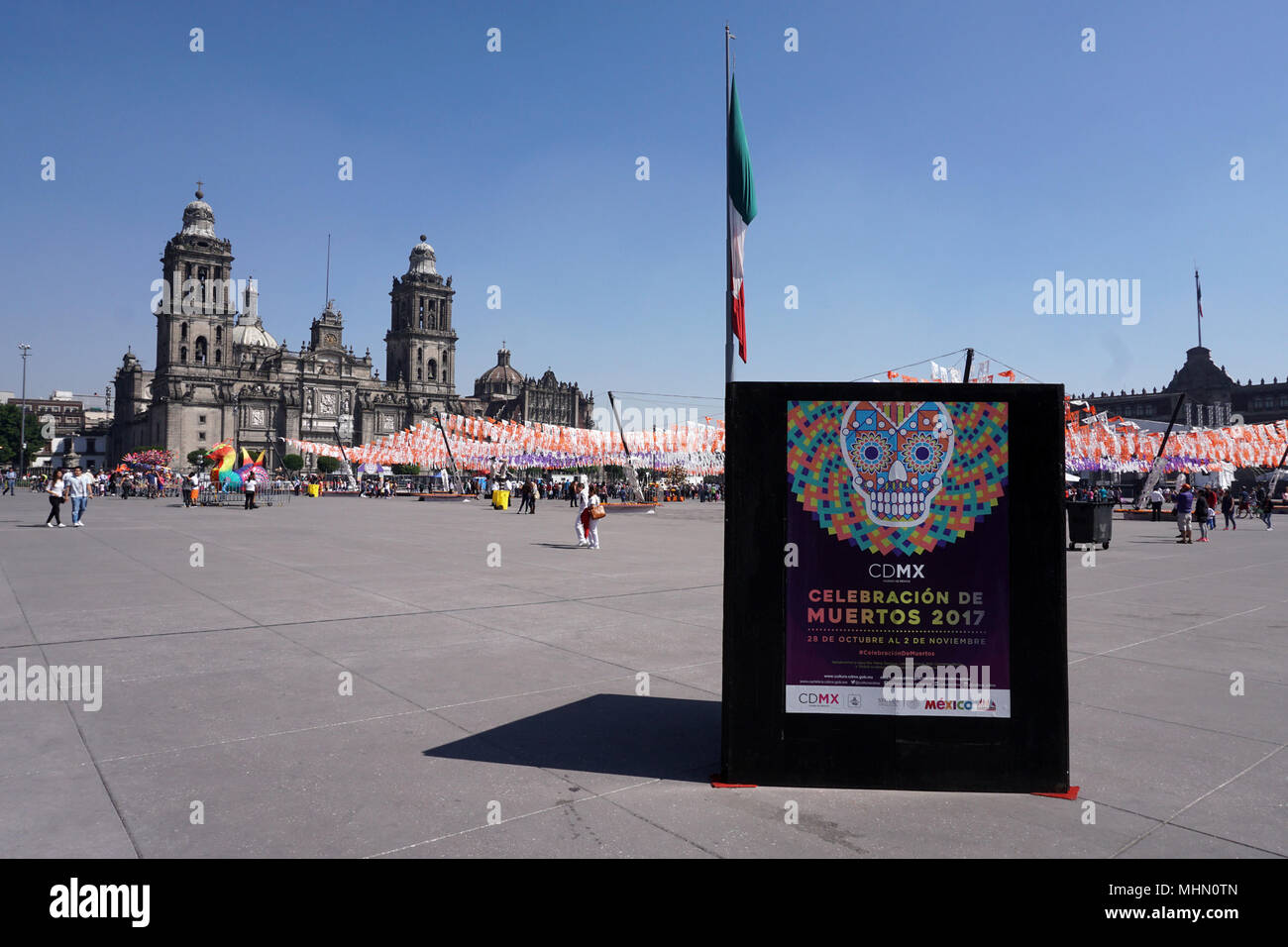 MEXICO CITY, MEXICO - NOVEMBER 5 2017 - Day of  the dead  Spanish Dia de Muertos is a multy day holiday celebrated throughout in Mexico and  United St Stock Photo