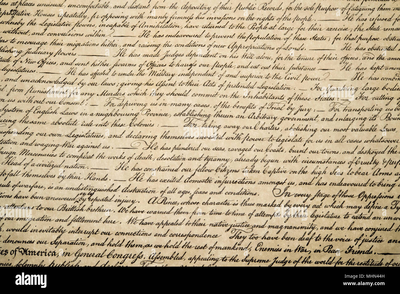 Writing Declaration Independence Writing High Resolution Stock