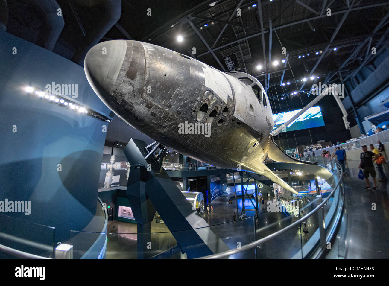 CAPE CANAVERAL, FL, USA - FEBRUARY, 7, 2017 -  Atlantis space ship cape canaveral displayed at NASA, Kennedy Space Center in Florida Stock Photo