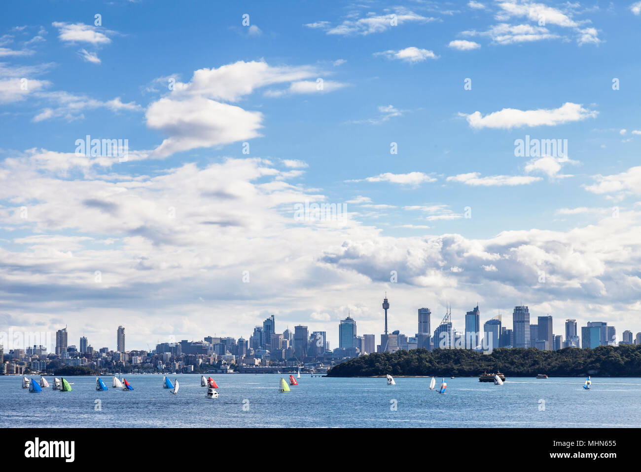 Sailing Sydney Harbour Stock Photo