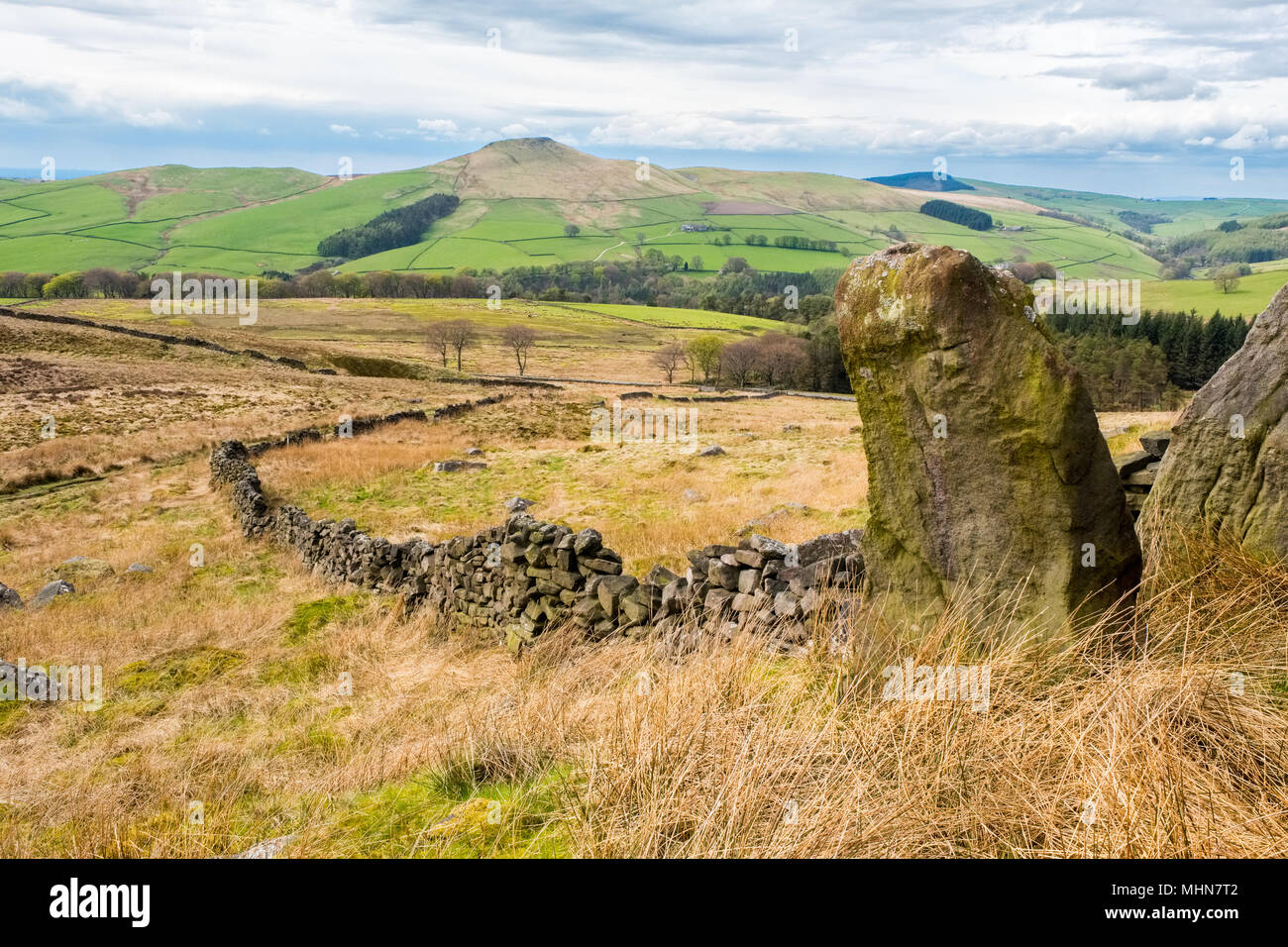 Shutlinsloe - the Cheshire Matterhorn - in the Peak District National Park Stock Photo