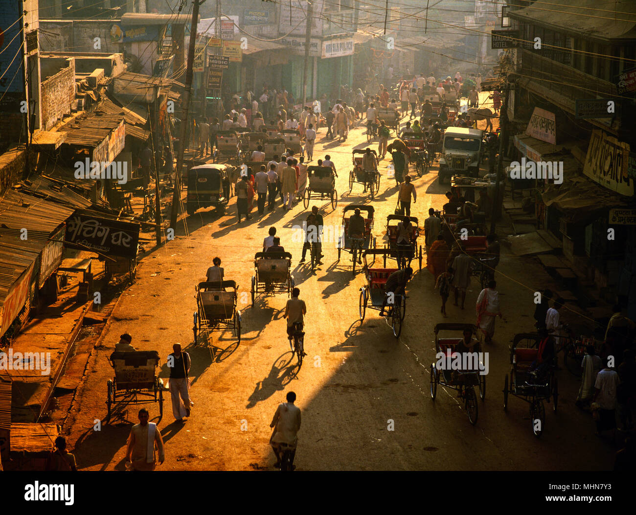 Varanasi Rickshaws Varanasi, India; rickshaws in Dasaswamedh Ghat Road Stock Photo - Alamy