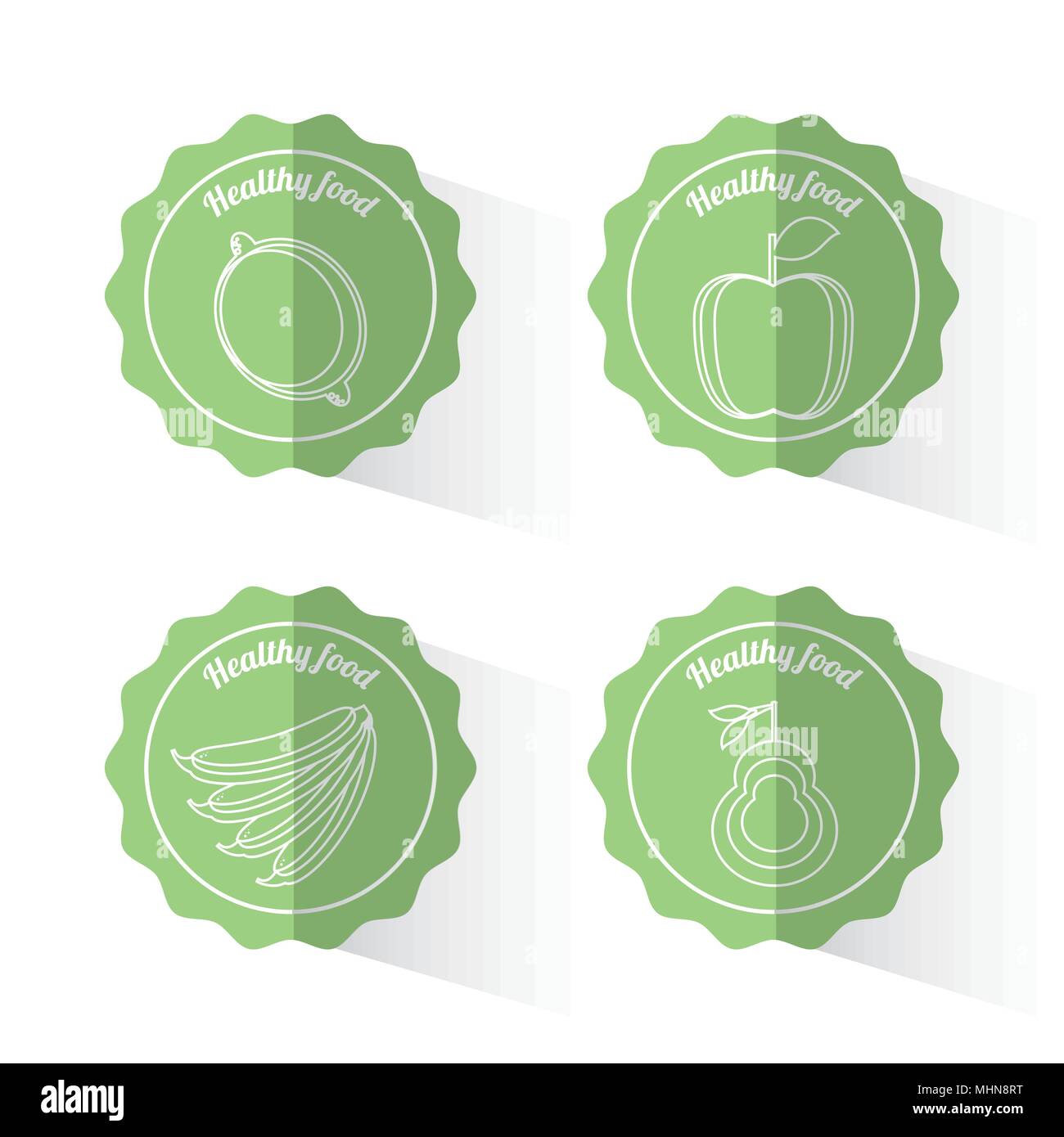 set vegetables healthy food vector illustration design Stock Vector ...