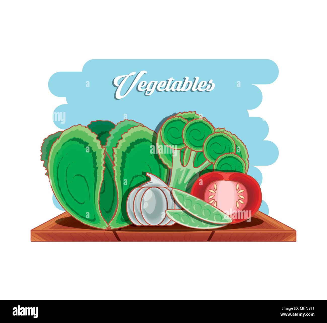 set vegetables healthy food vector illustration design Stock Vector ...