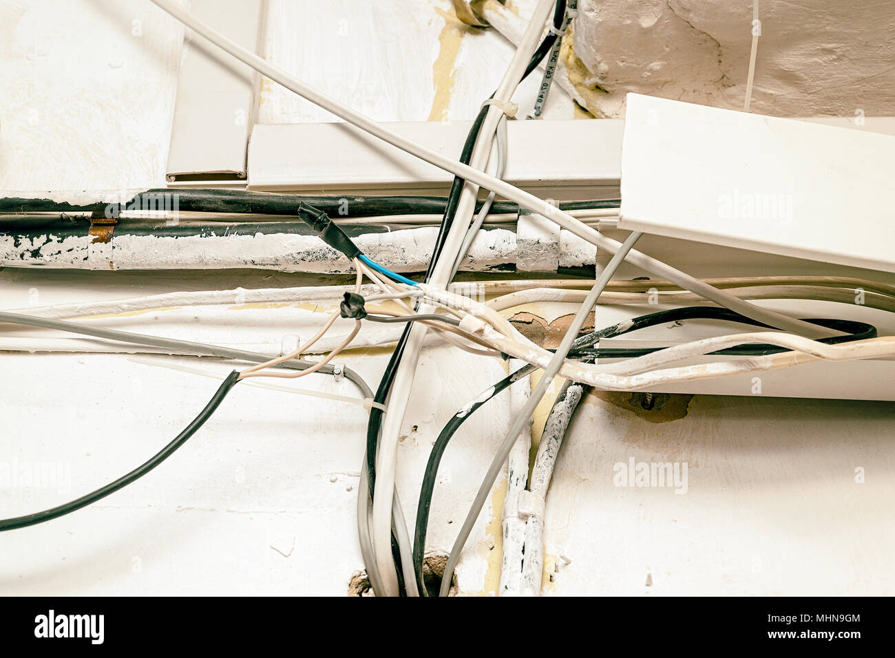 Dangerous Electrical Wiring High Resolution Stock Photography and