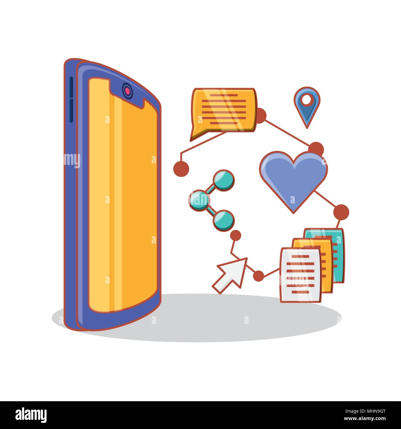 social media set icons vector illustration design Stock Vector Image ...
