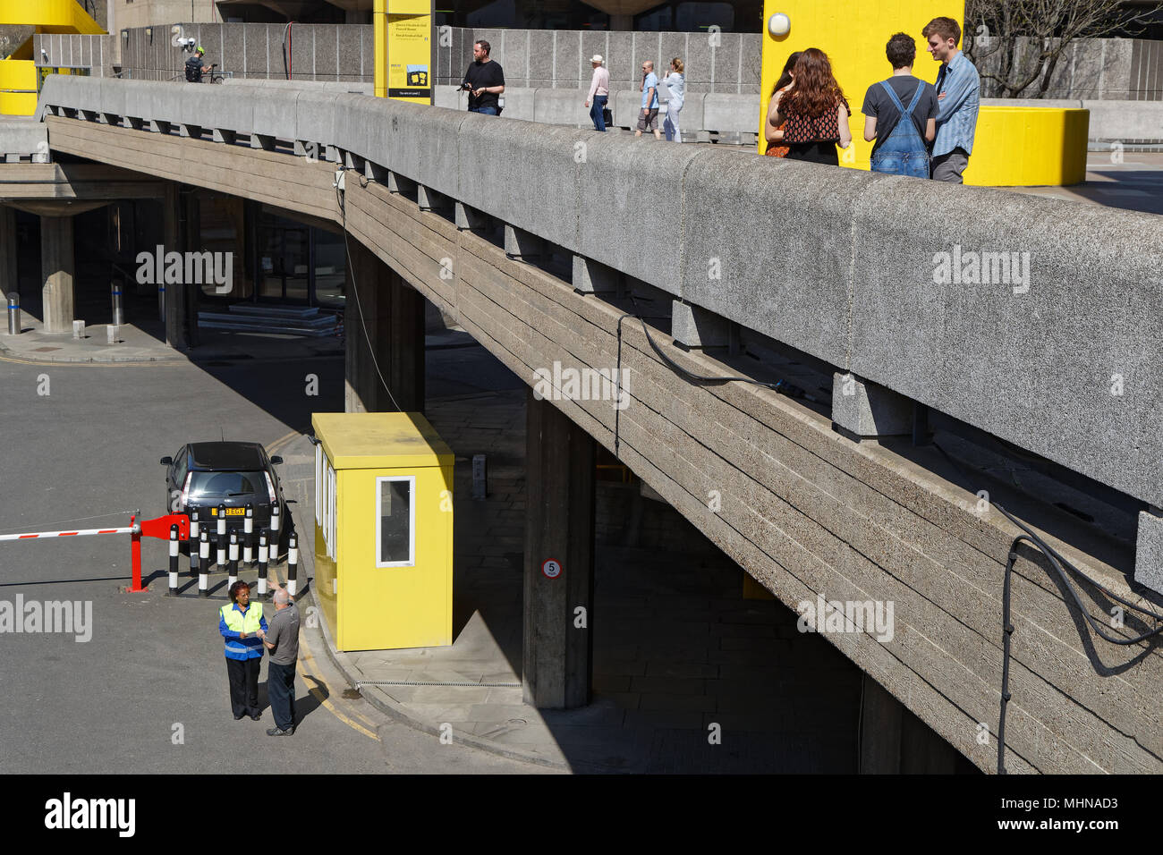 LONDON, GREAT BRITAIN, April 20, 2018 : South Bank is an entertainment and commercial district, next to the River Thames, that forms a narrow strip of Stock Photo