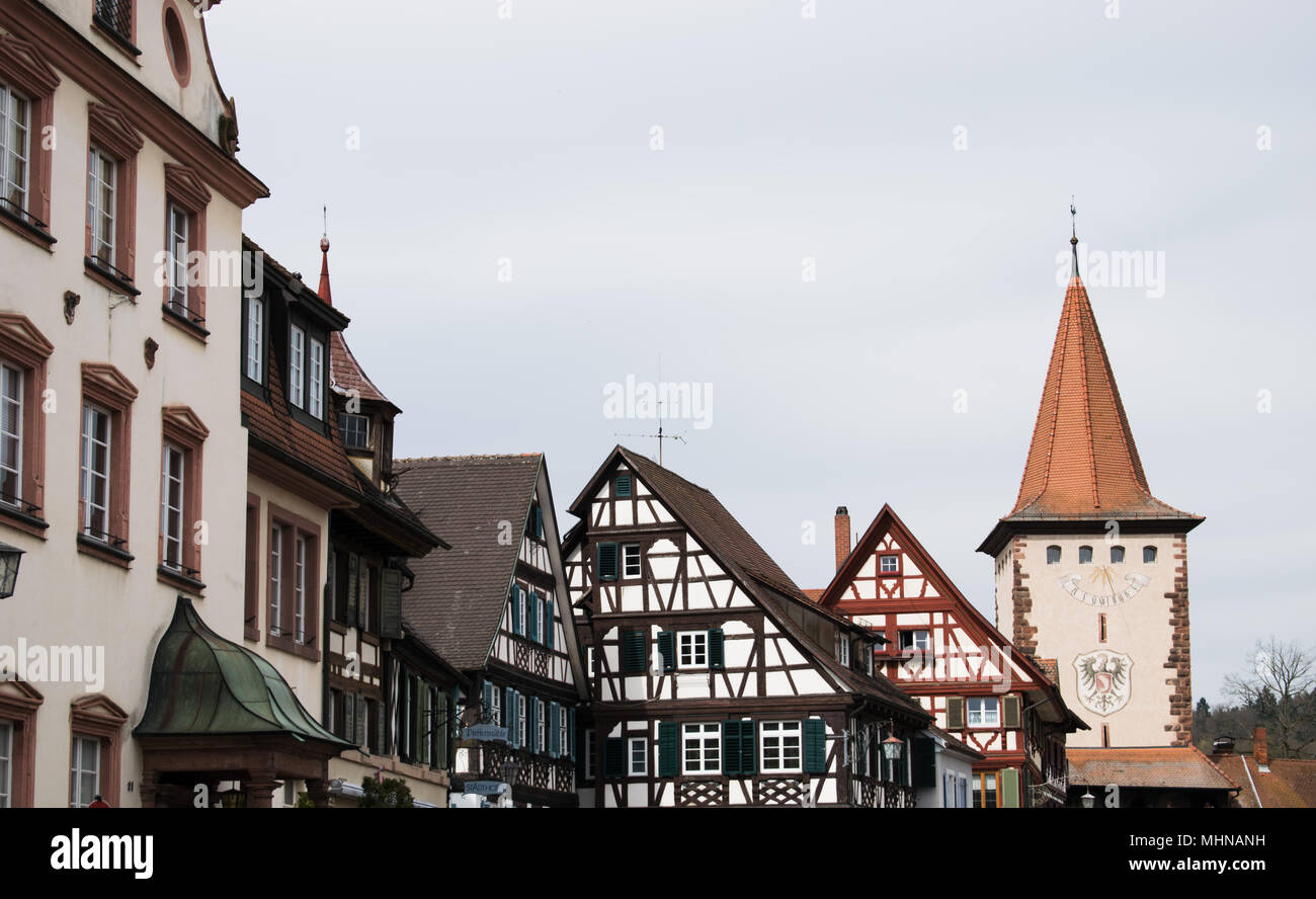 traditional german timber frame house in Gengenbach(BadenWuerttemberg