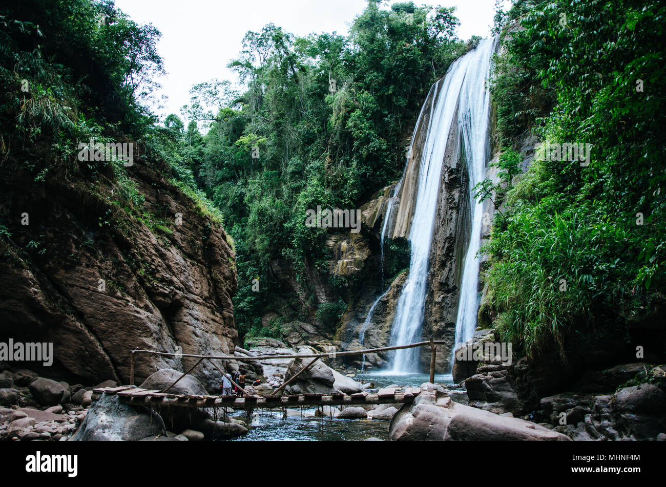 Velo de la Novia waterfall located in Chanchamayo - Peru, in the Yurinaki  area Stock Photo - Alamy