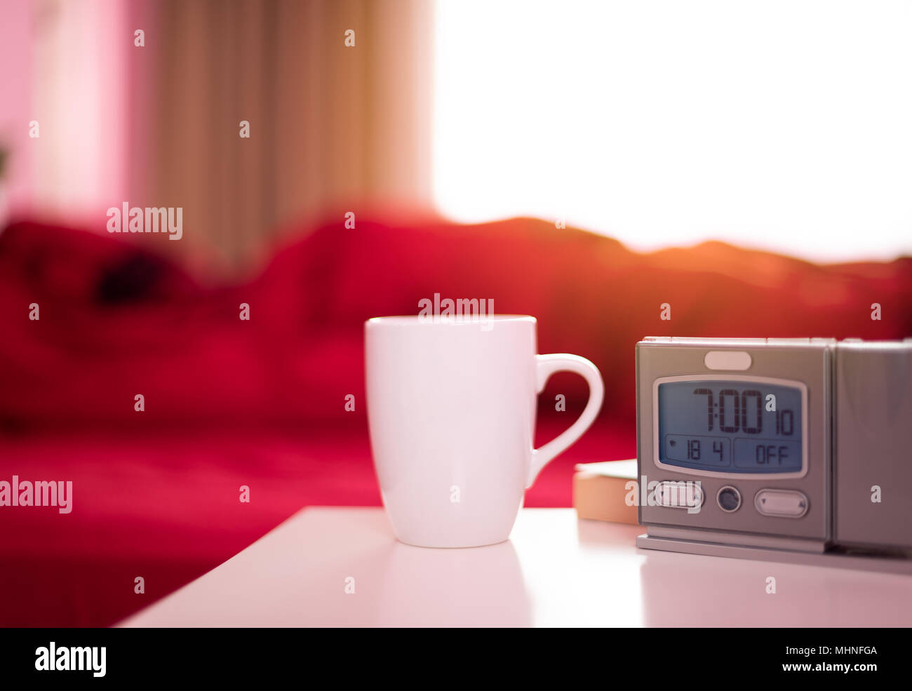 coffee cup bed room background Stock Photo - Alamy