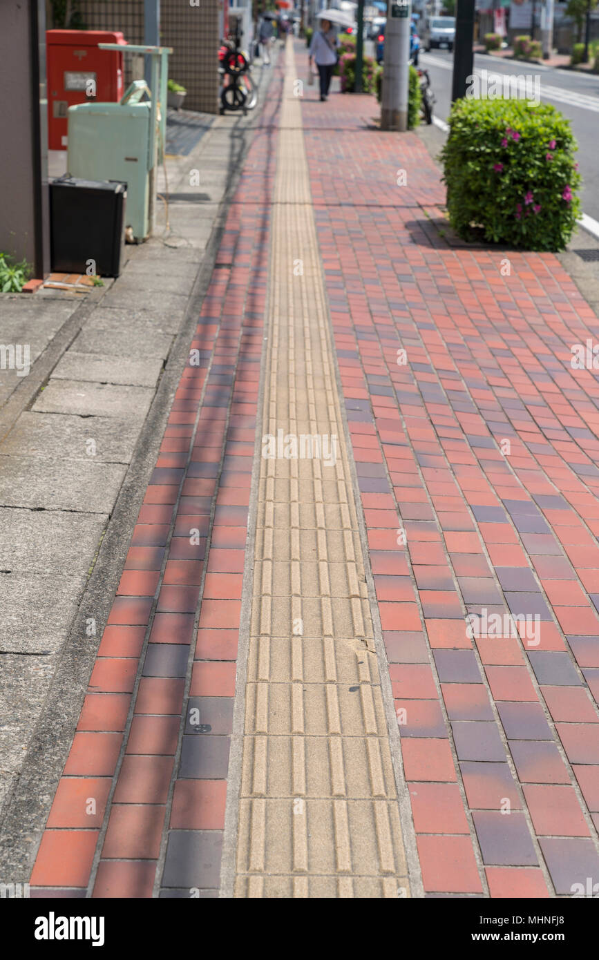 Braille block, Isehara City, Kanagawa Prefecture, Japan Stock Photo Alamy