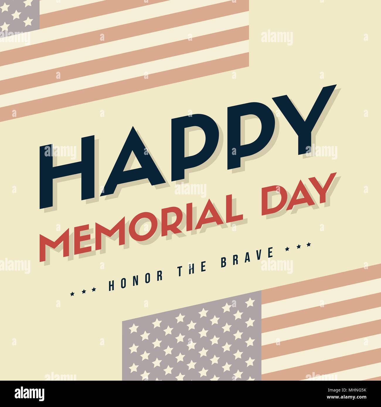 Happy memorial day stars and stripes Stock Vector Image & Art - Alamy