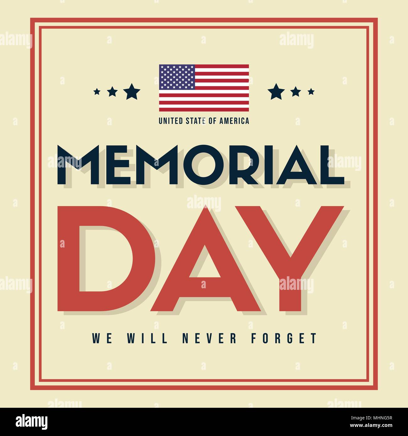 Happy memorial day stars and stripes Stock Vector Image & Art - Alamy