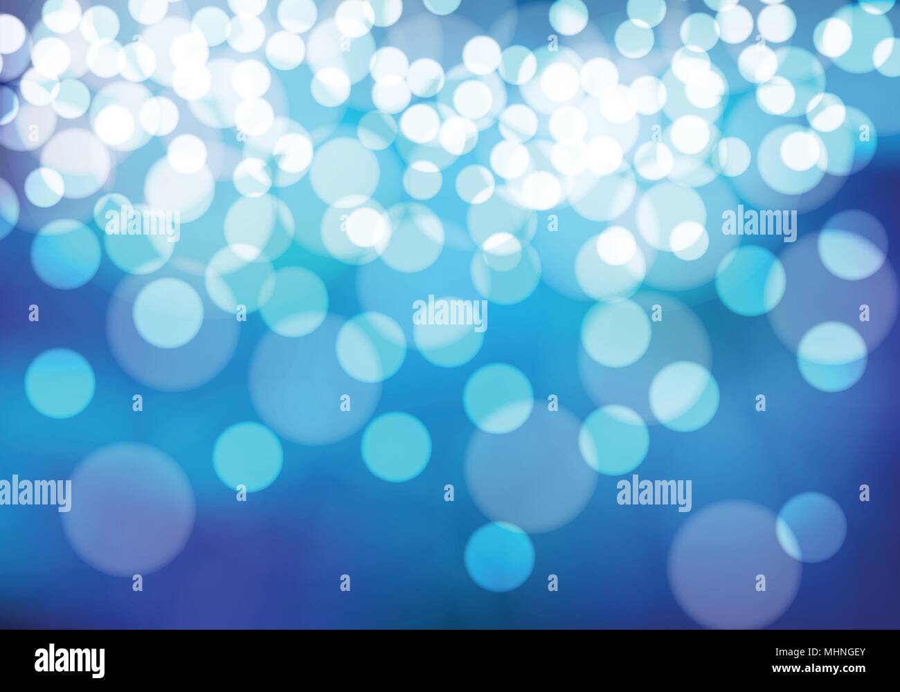 Abstract white bokeh light on blue background vector illustration Stock ...