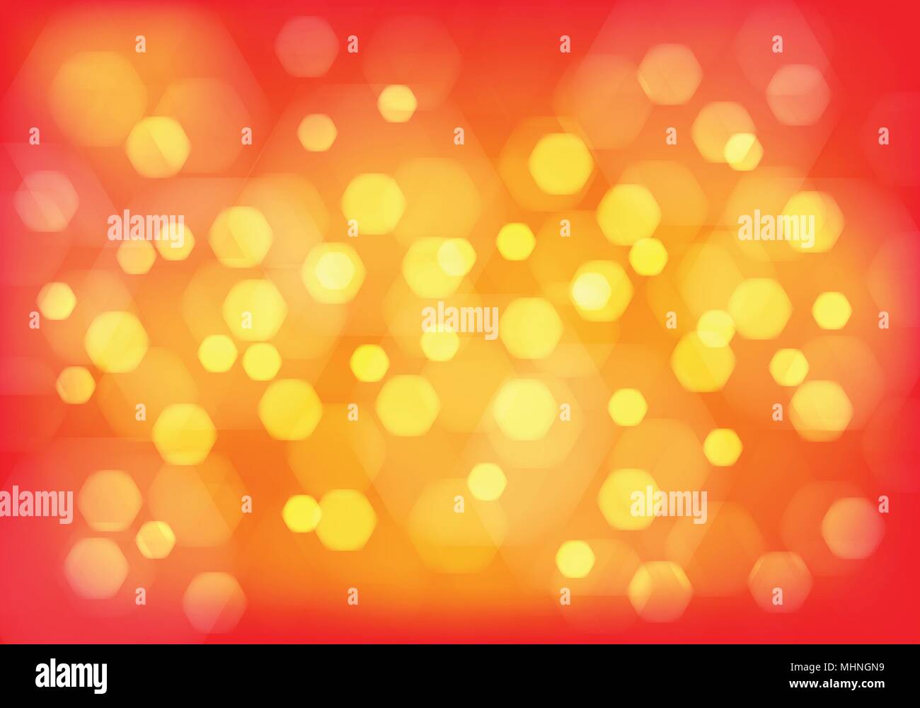 Abstract yellow bokeh light on red night for festival party celebration ...
