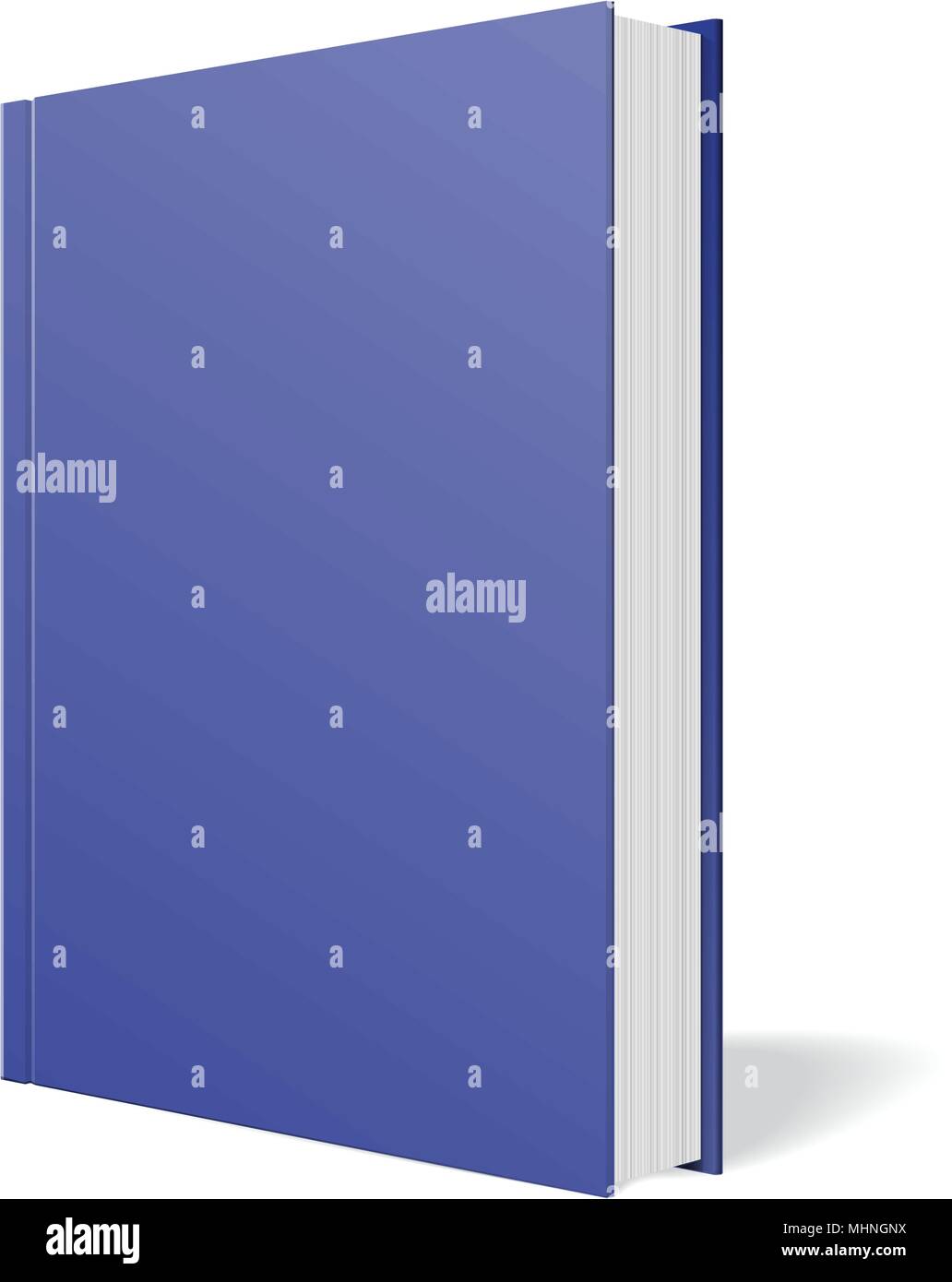 Blue book standing vector on white background illustration. Stock Vector