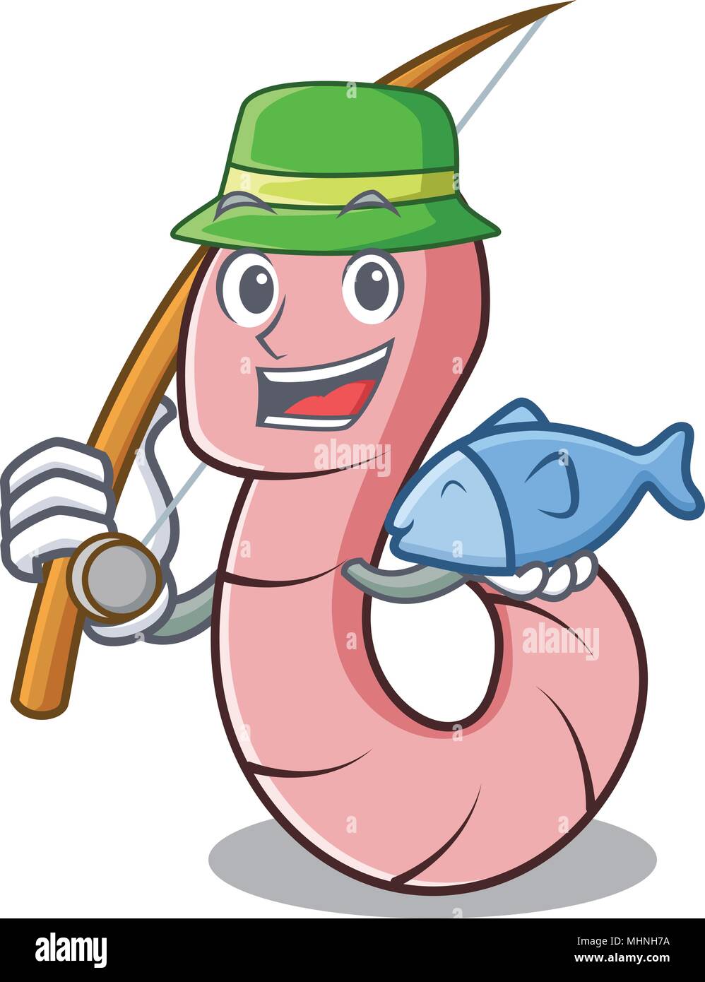 Fishing worm mascot cartoon style Stock Vector Image & Art - Alamy