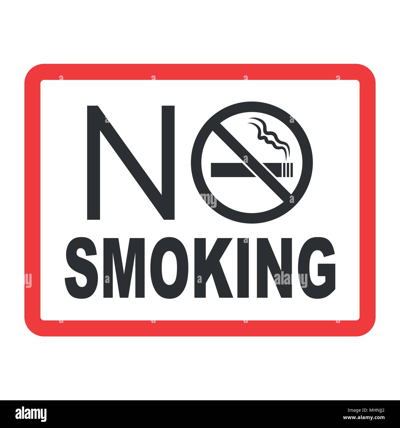 No smoking sign. No smoke icon. Stop smoking symbol. Vector illustration. Icon for public places. Stock Vector