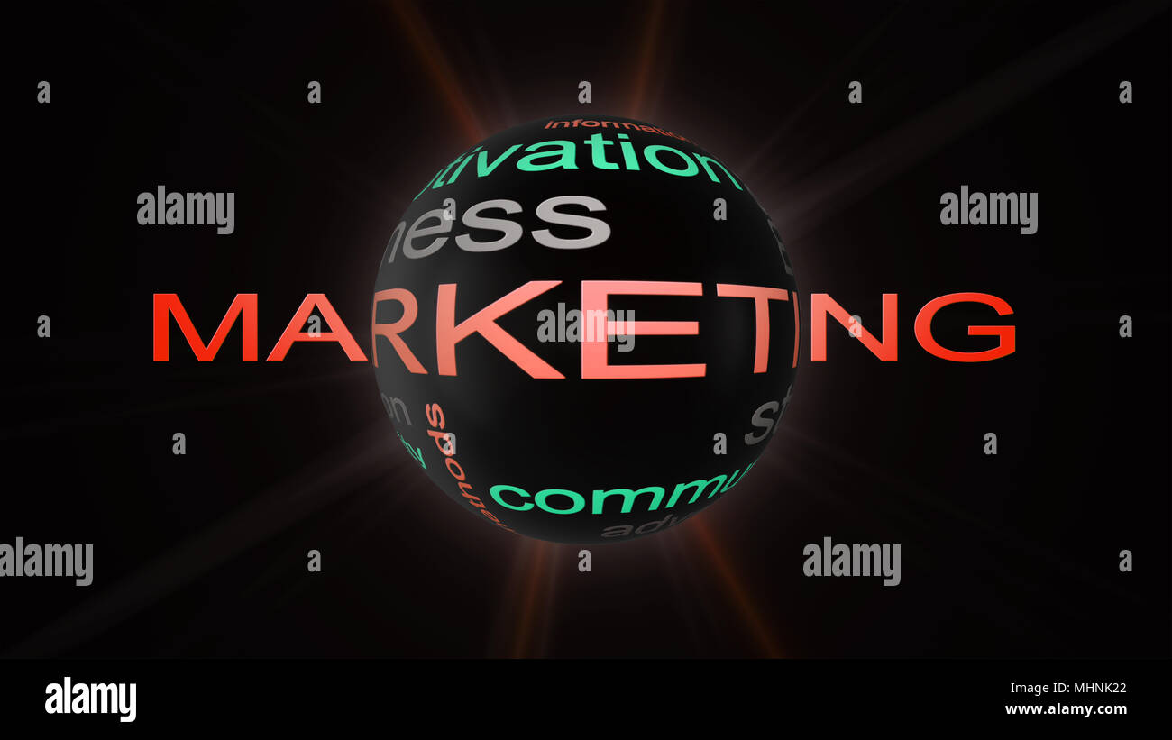 Strategy Sphere Marketing Business Strategy Word Cloud Text Concept With Sphere 3D ...