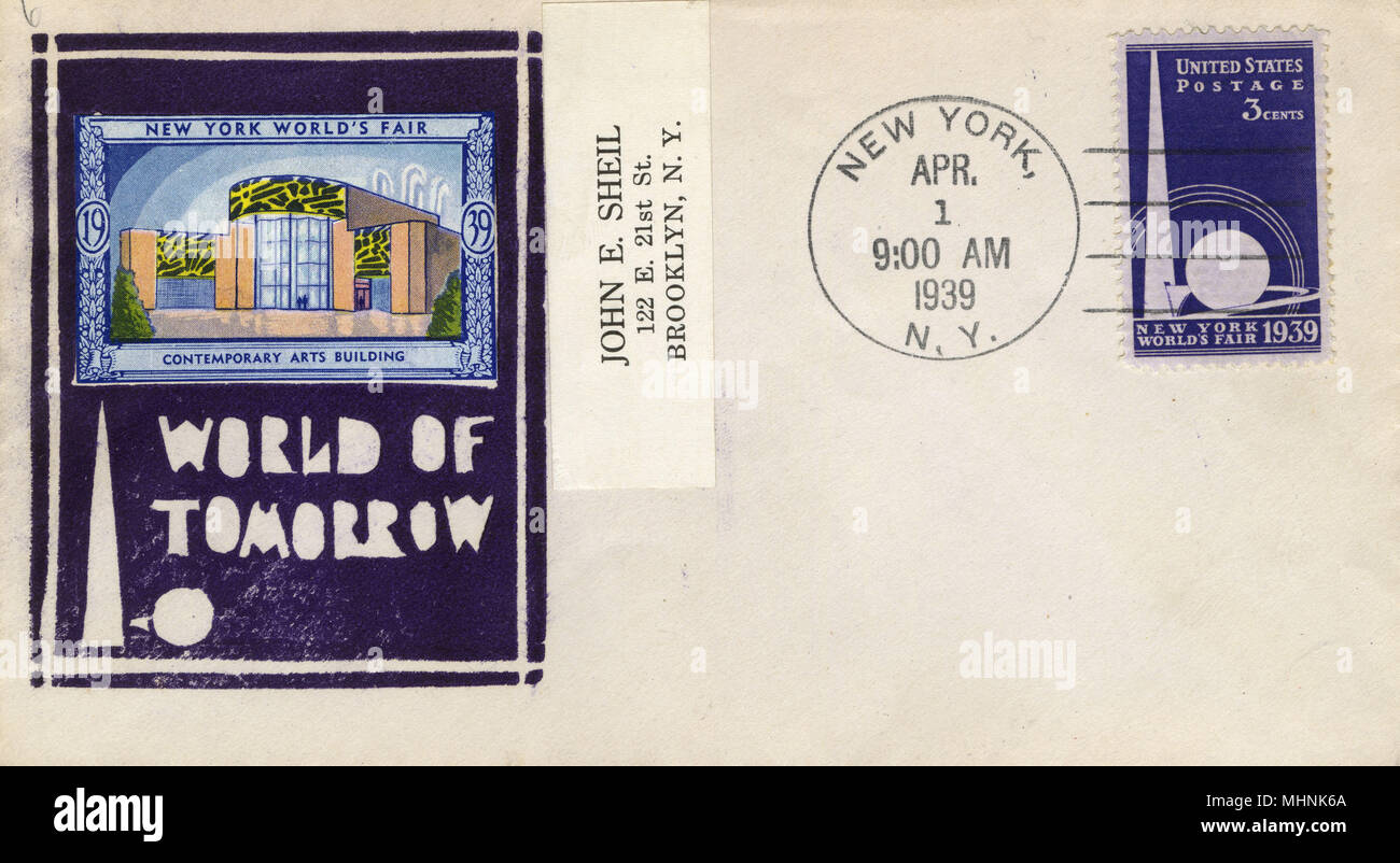 New York World's Fair - First Day Cover Stock Photo