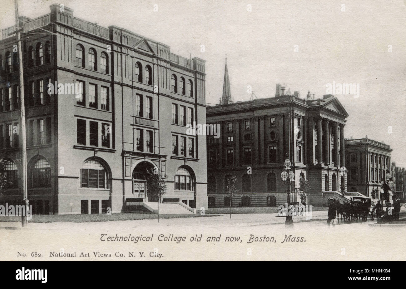 Technological College - Old and New - Boston, Massachusetts Stock Photo