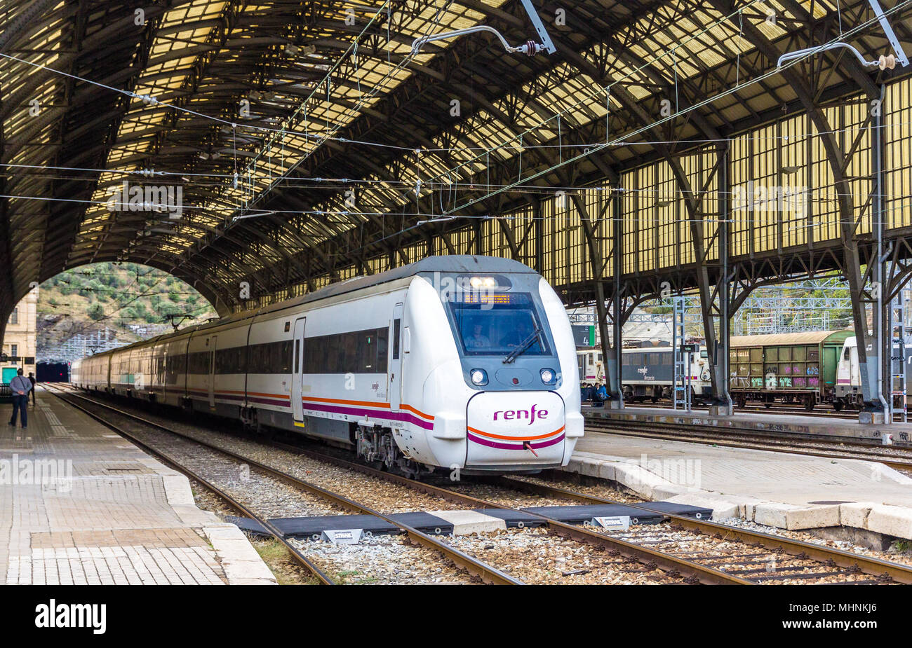 PORTBOU, SPAIN - NOWEMBER 09: High-speed Renfe train on November Stock Photo